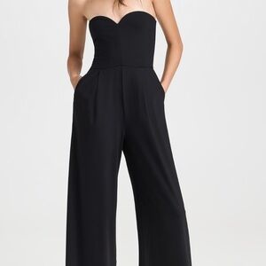 Susana Monaco Pleated Pocket Sweetheart Jumpsuit 32"